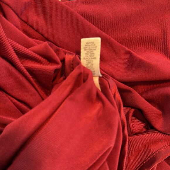 VICTORIA'S SECRET VINTAGE STRETCH KNIT LOW BACK CHEMISE SLIP DRESS RED SMALL - Picture 7 of 7